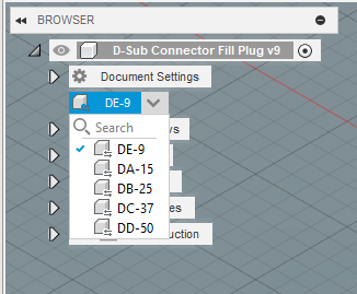 D-Sub Panel Filler
