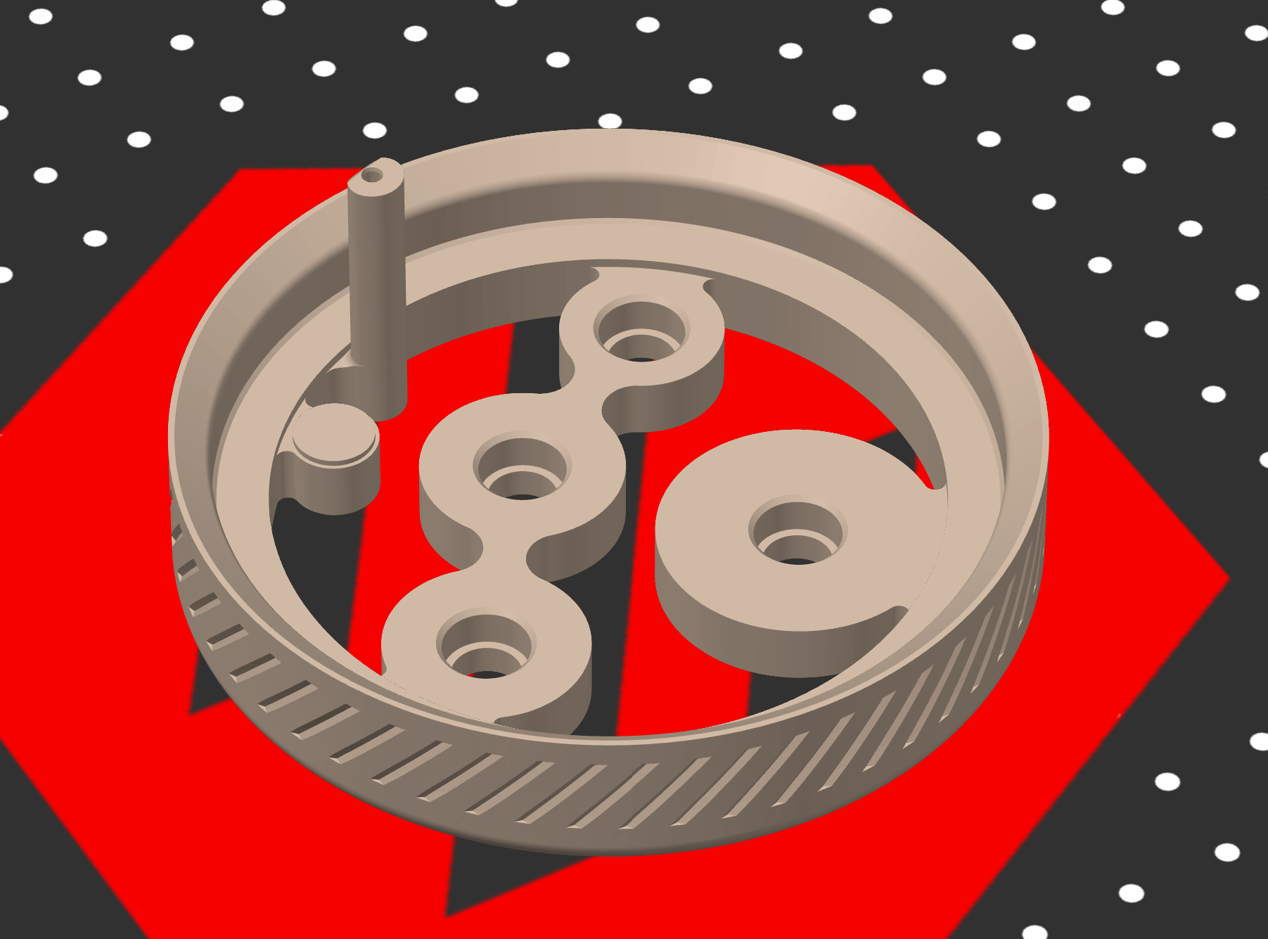 Umikot 58mm - Bearings options and inserts 3D model thumbnail
