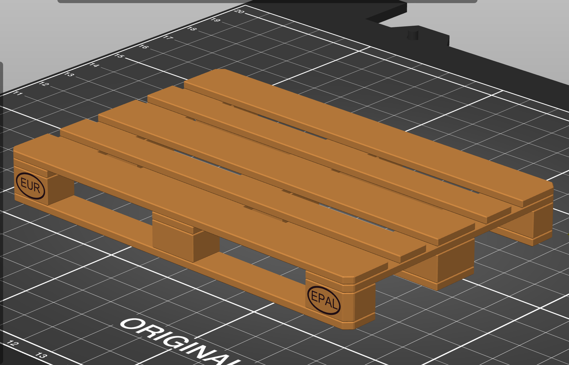 euro pallet table coaster mmu2s 1:10 / Europalette Multimaterial 1:10