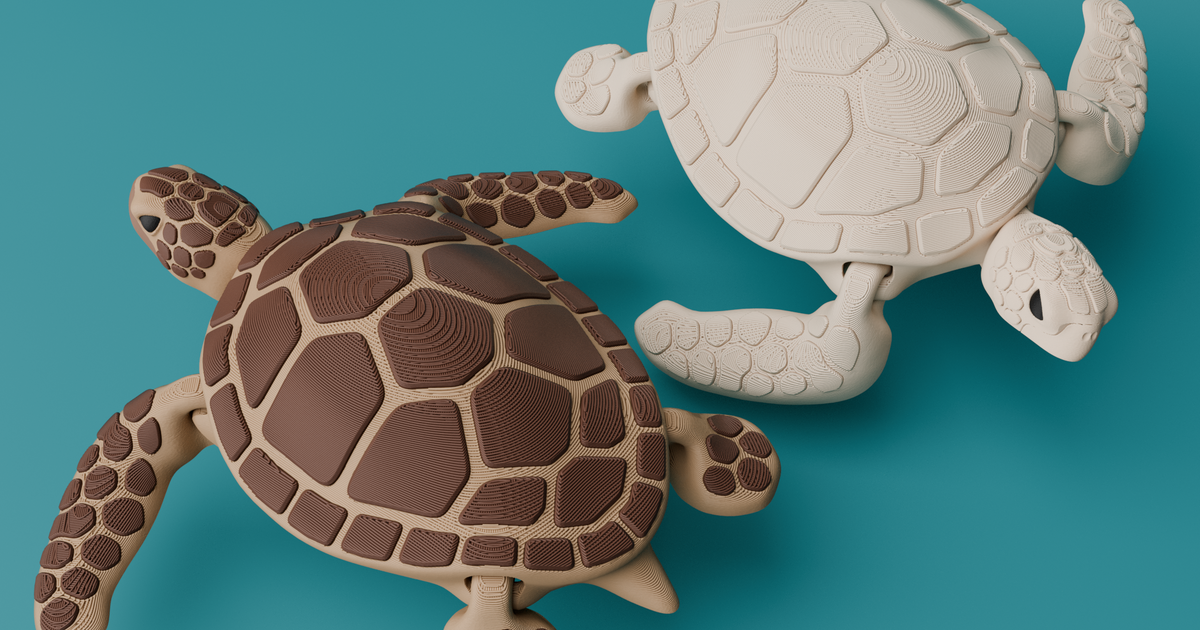 Articulated Sea Turtle (singlecolor and multicolor) by Jopek Design ...