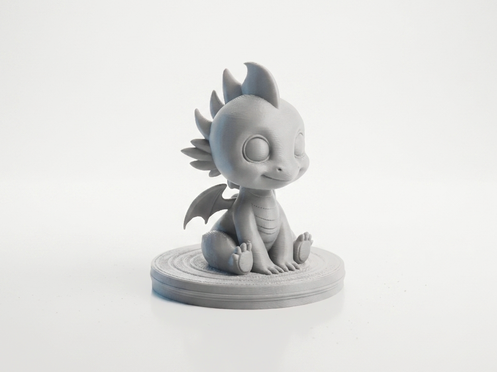 Chibi Dragon Figurine Cute Collectible 3D Printable