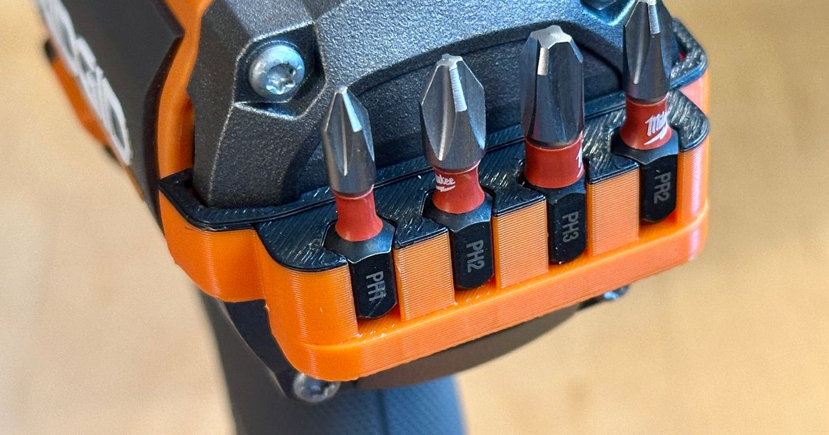 Bit Holder for Ridgid Drill/Driver (Clip On) by vidision