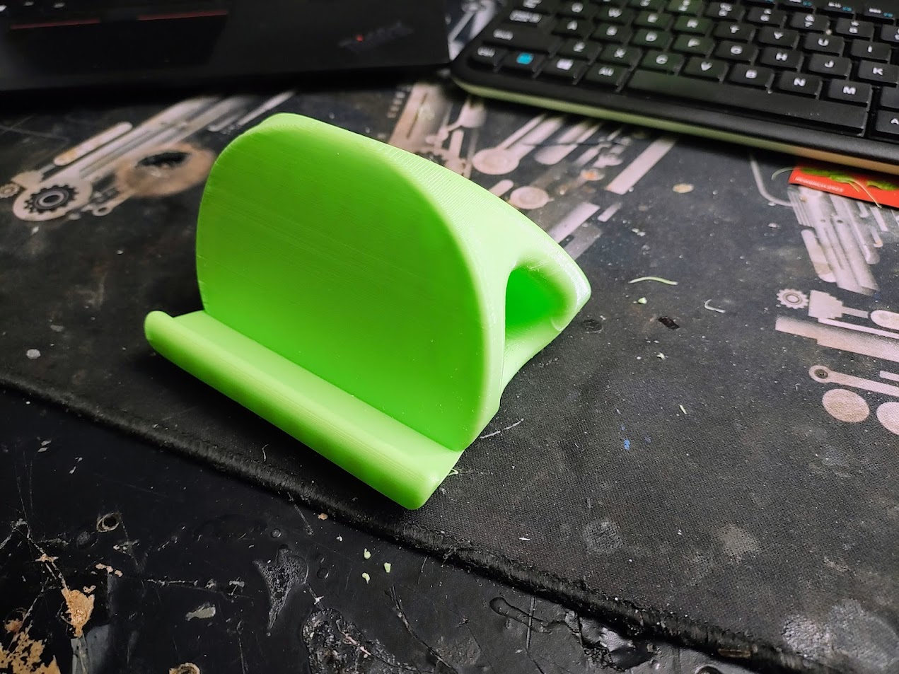 Sideways phone stand