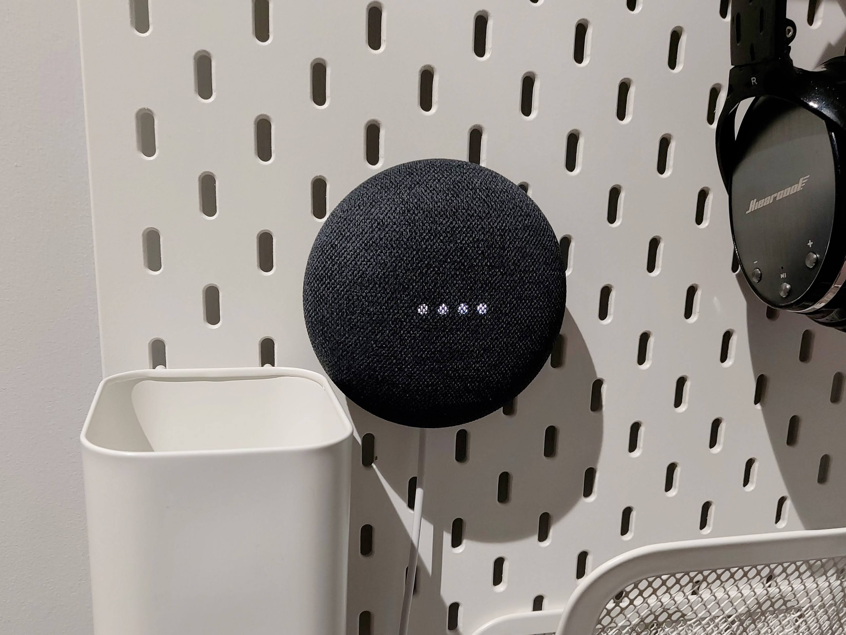 Google Nest mini (2nd gen) IKEA Skadis mount