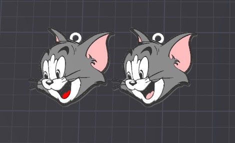 cartoon character , tom keychain / necklace charm