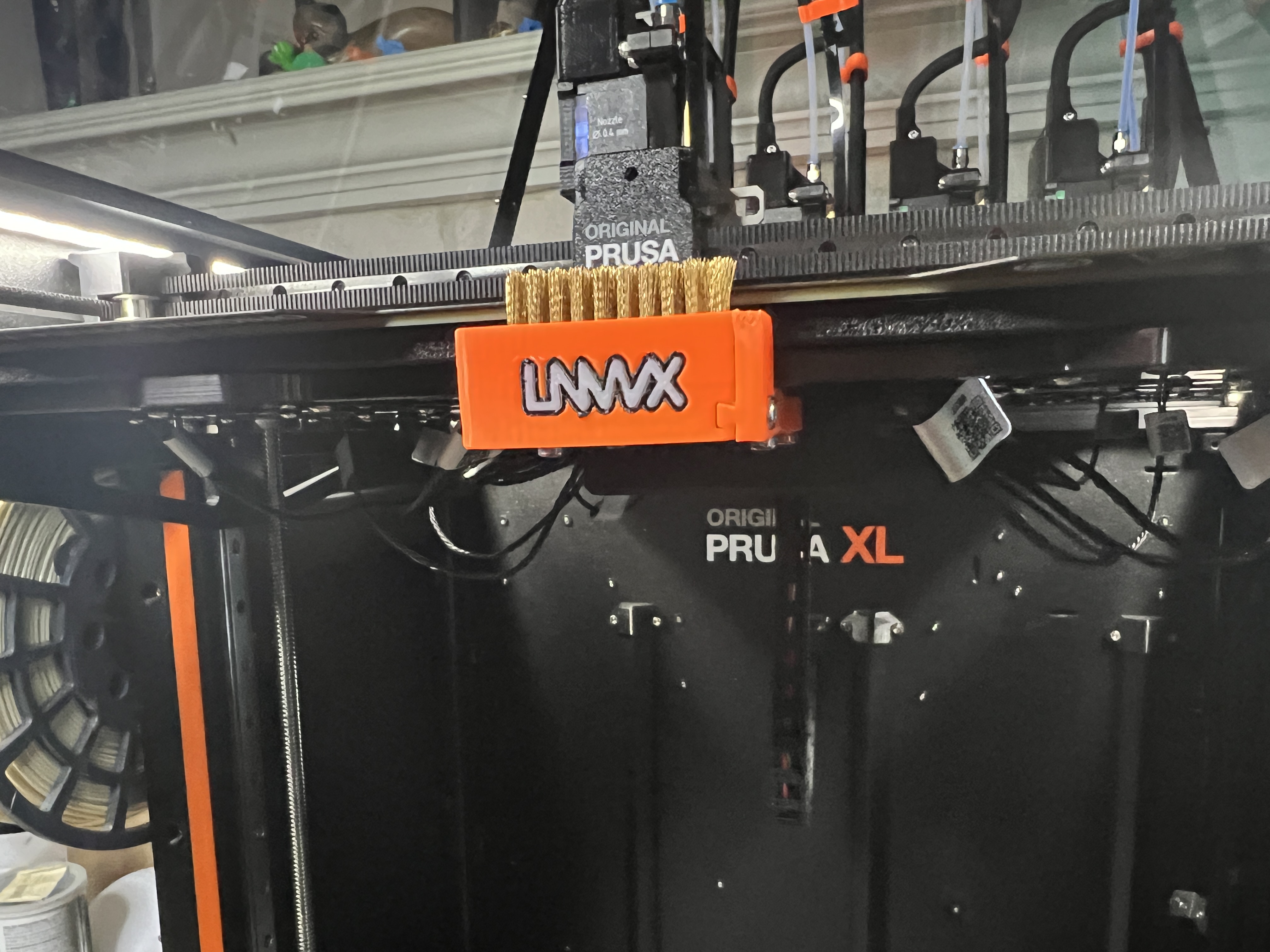 XL Front Mount Nozzle Brush (using Voron FYSETC Brushes)