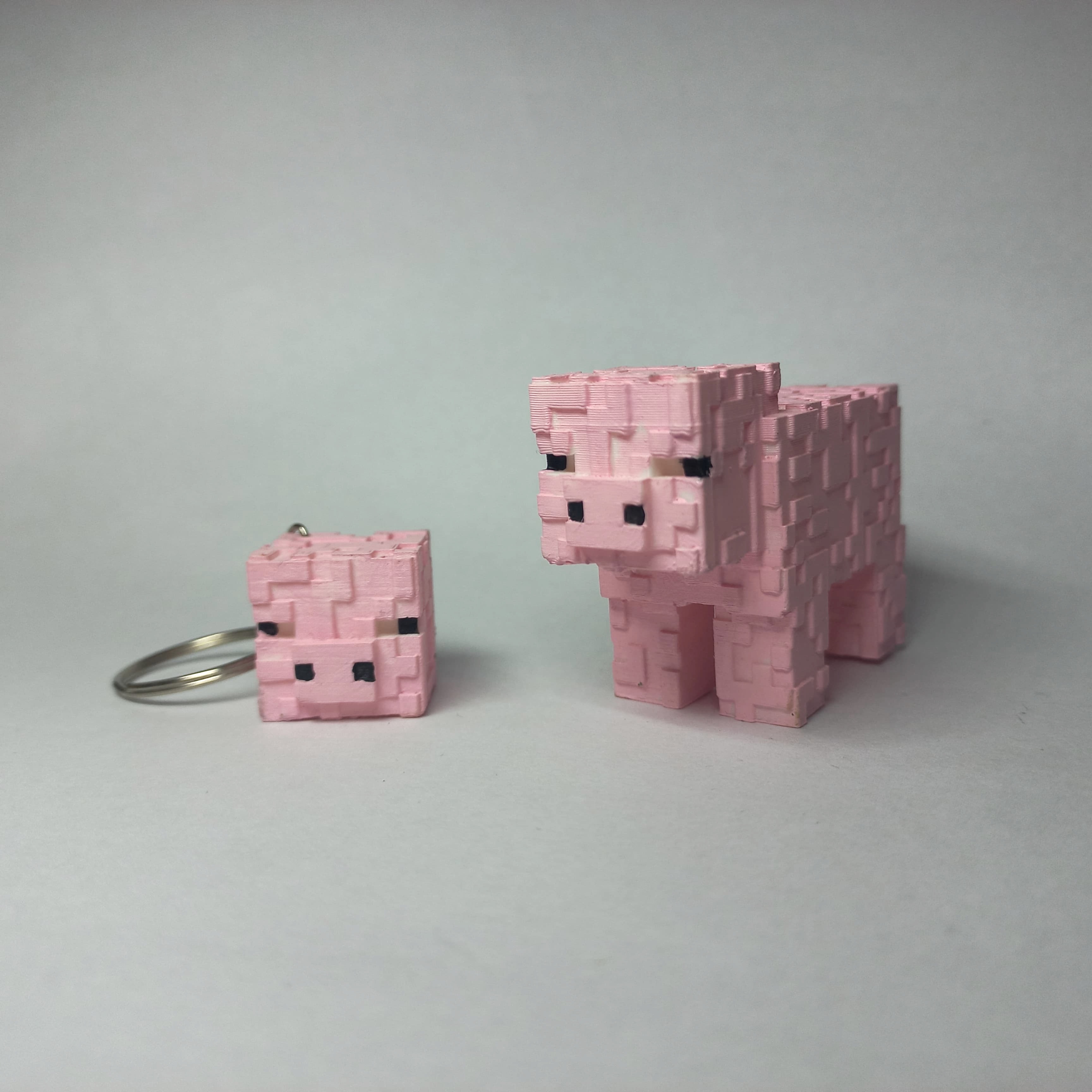 Minecraft Pig Model with Keychain model