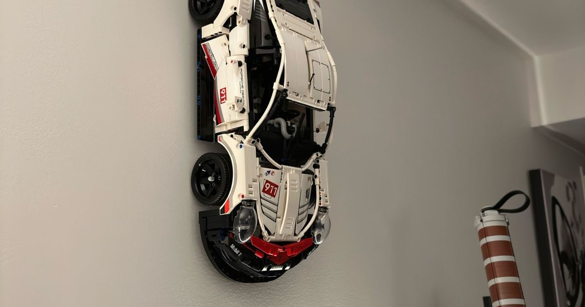 LEGO Technic Porsche 911 RSR #42096 Wall Mount (Spoiler Up) by ...