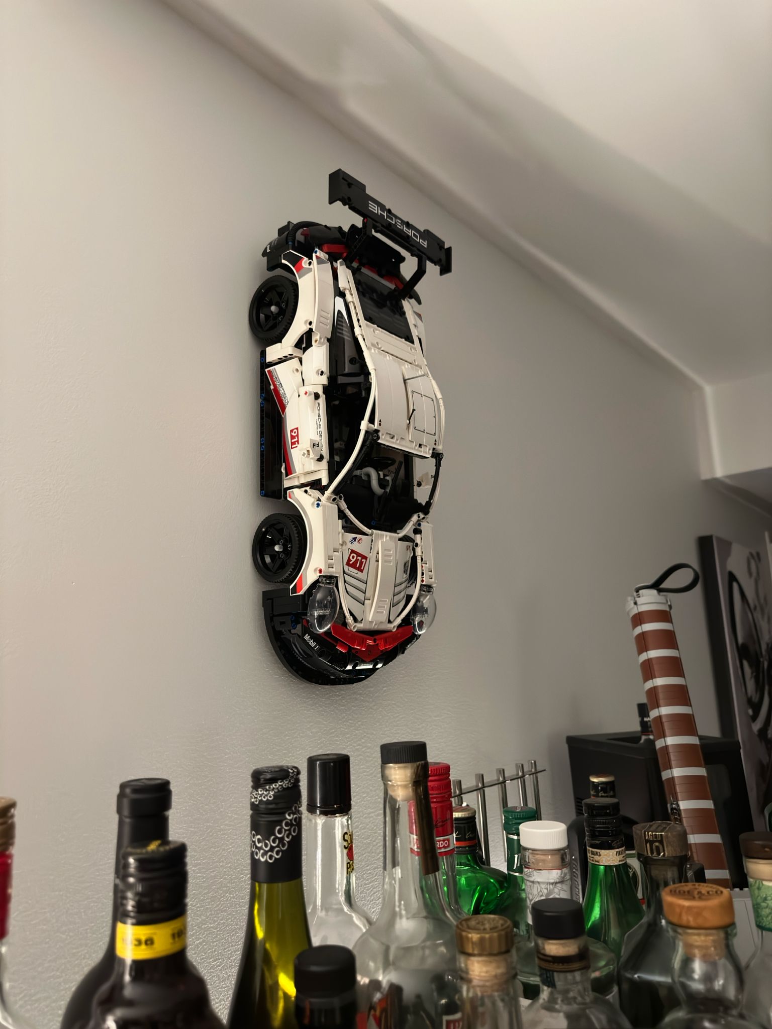 LEGO Technic Porsche 911 RSR #42096 Wall Mount (Spoiler Up) by ...