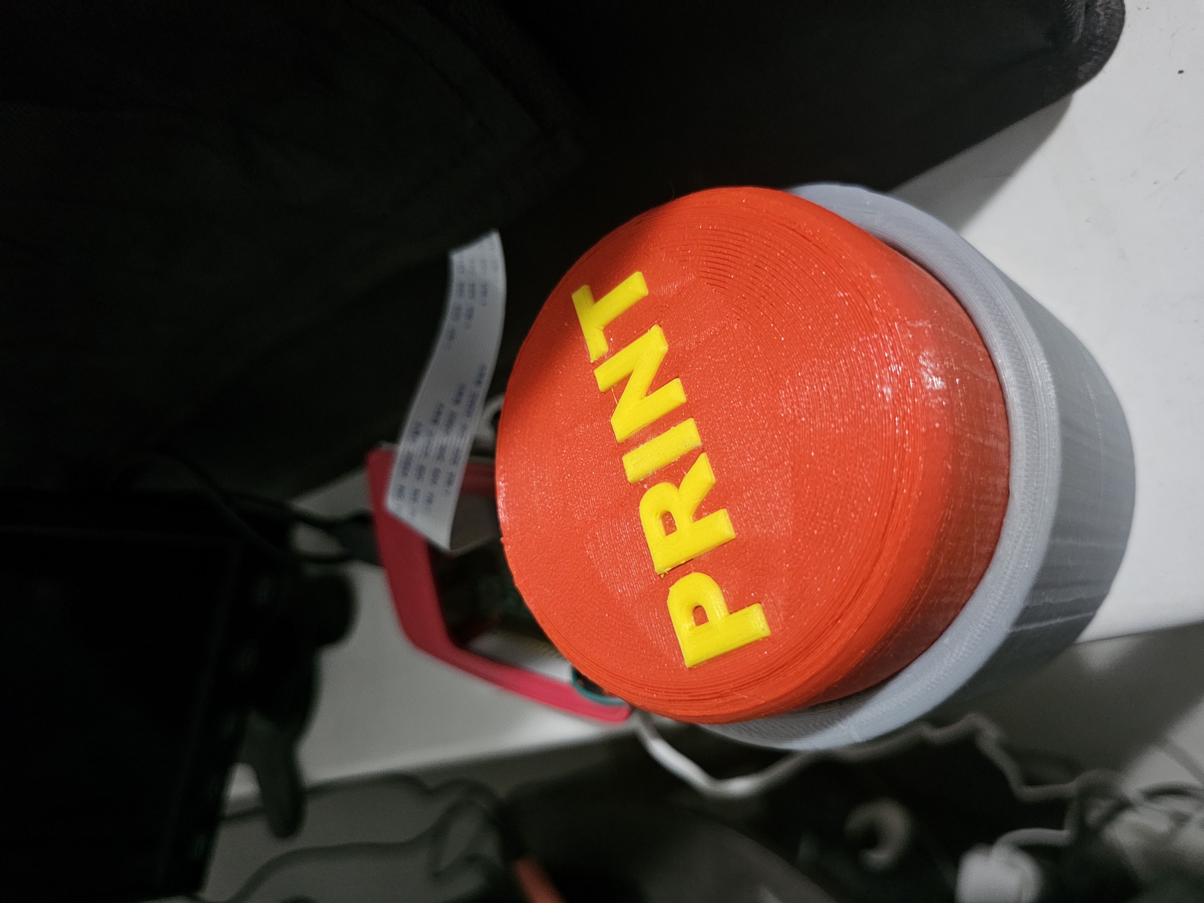 Big Print button for a push button
