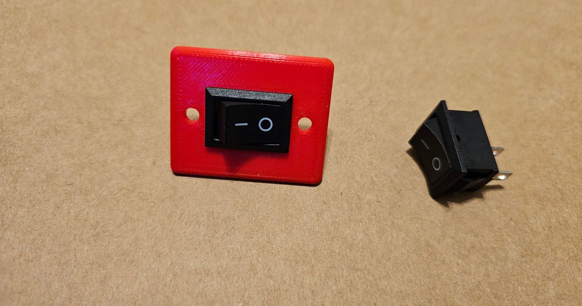 Rocker Switch Plate by McTech3D Download free STL model