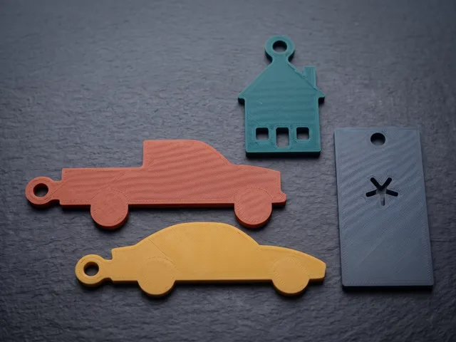 Keychain Blanks - Household Shapes 1