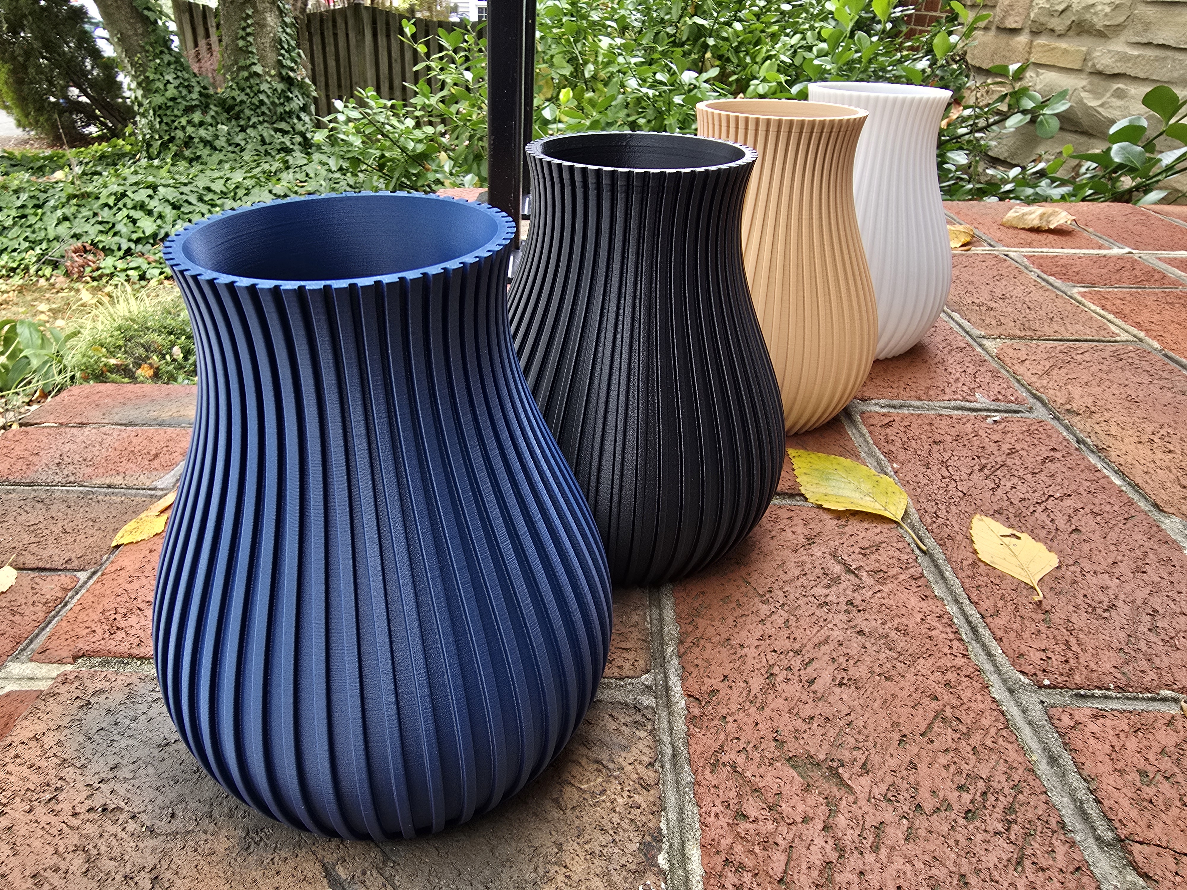 Reimagined Art: Ribbed Bouquet Vase