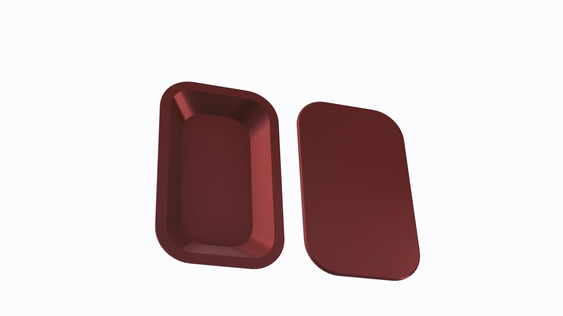 Rolling tray/ Bowl with magnetic cover