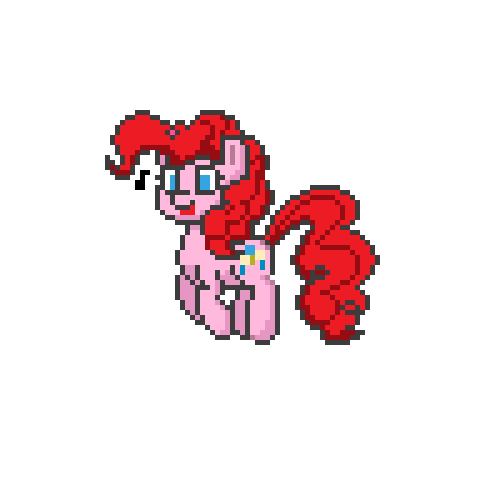 PonyTown My Little Pony Pinkie Pie  Pixelart 3D picture (no MMU)