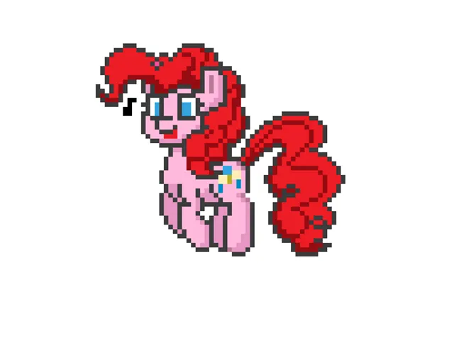 PonyTown My Little Pony Pinkie Pie  Pixelart 3D picture (no MMU)