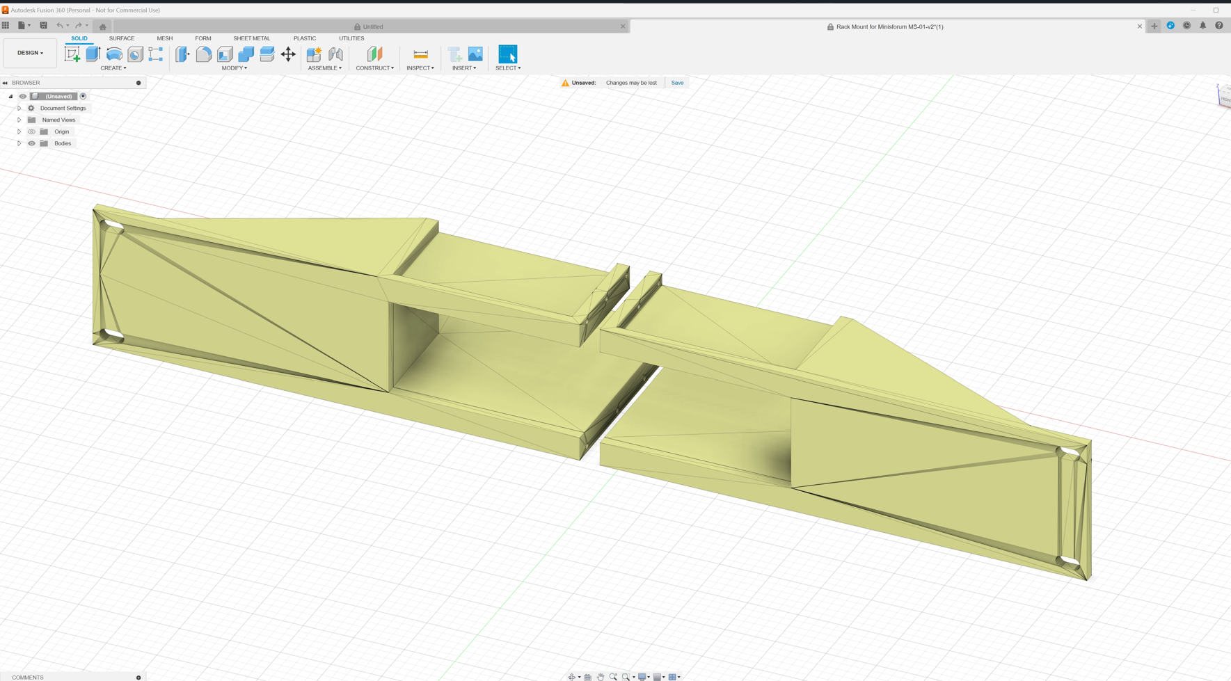 Rack Mount For Minisforum MS01 by Tan Wei Download free STL model
