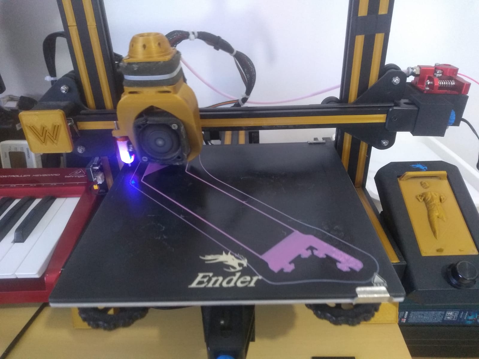 Ender 3 V2 Extruder On Right + Longer Spool Arm by William Wusik Kalfelz Download free STL