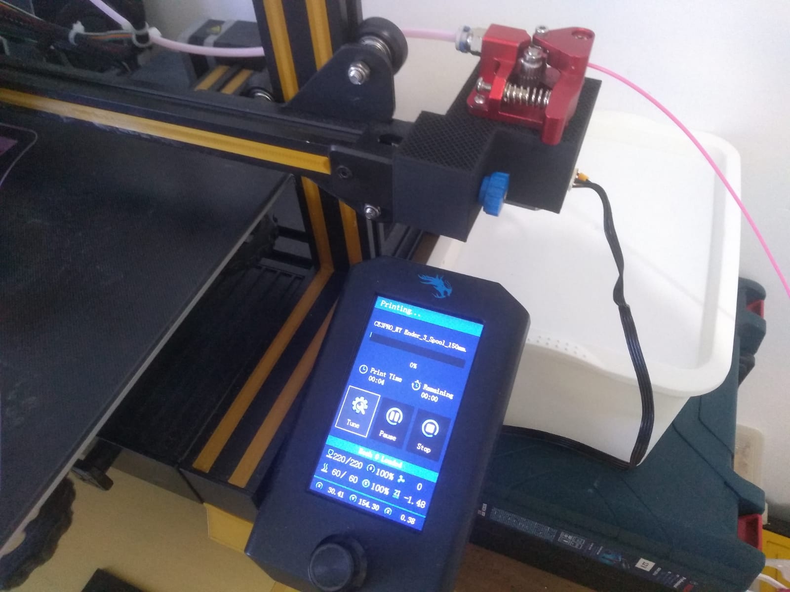 Ender 3 V2 Extruder On Right + Longer Spool Arm by William Wusik Kalfelz Download free STL