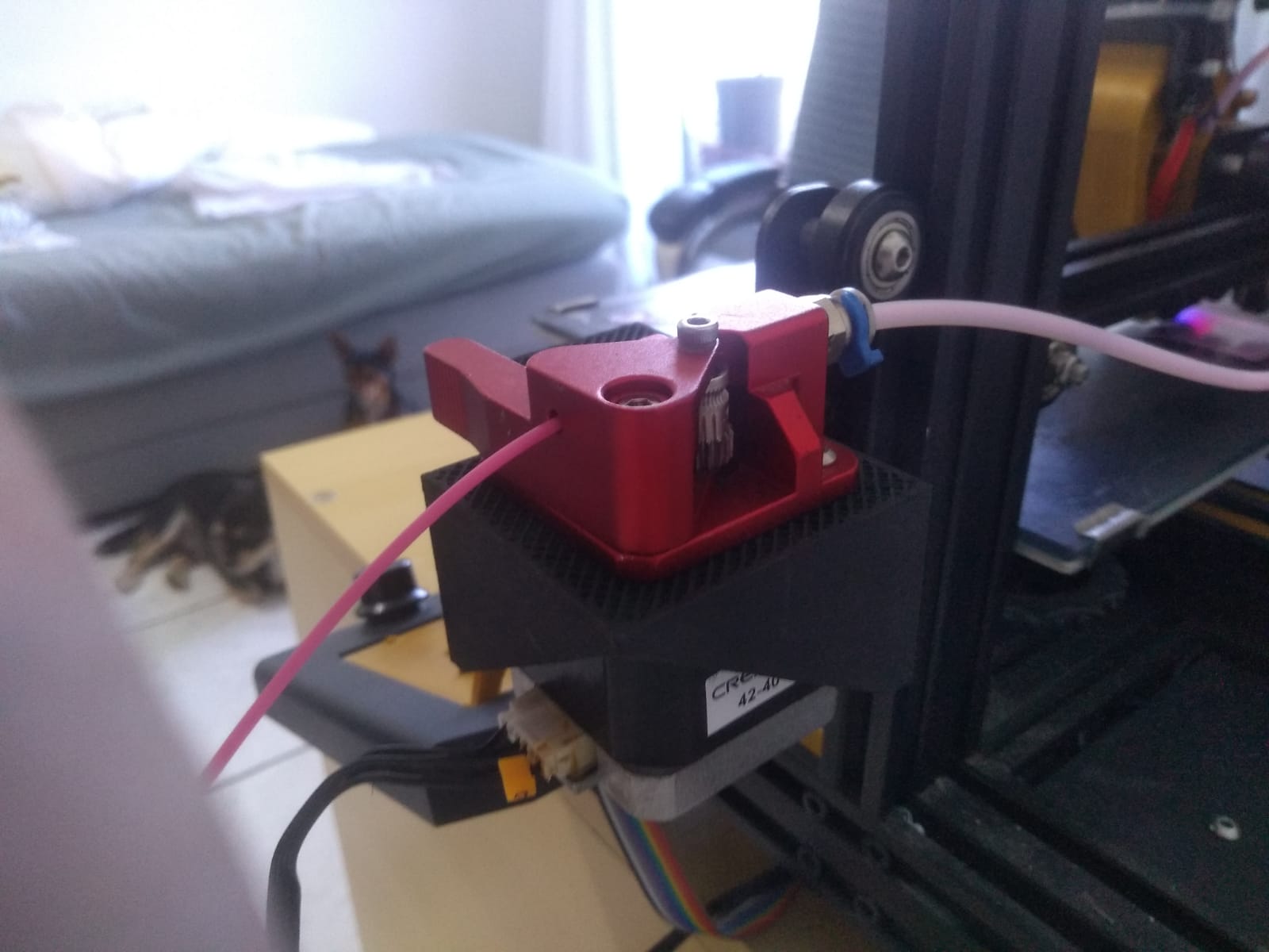 Ender 3 V2 Extruder On Right + Longer Spool Arm by William Wusik Kalfelz Download free STL