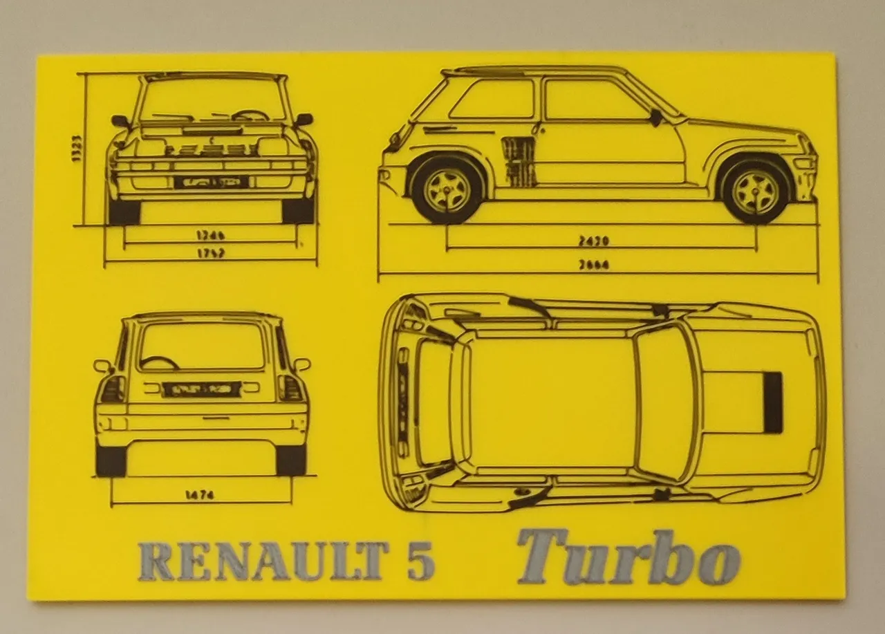 Blueprint Renault 5 Turbo by Printitou3D | Download free STL model