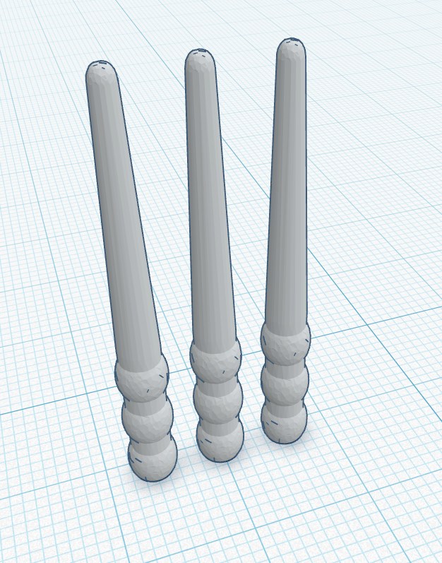 Miniatura 2 do modelo 3D Tall cribbage pegs