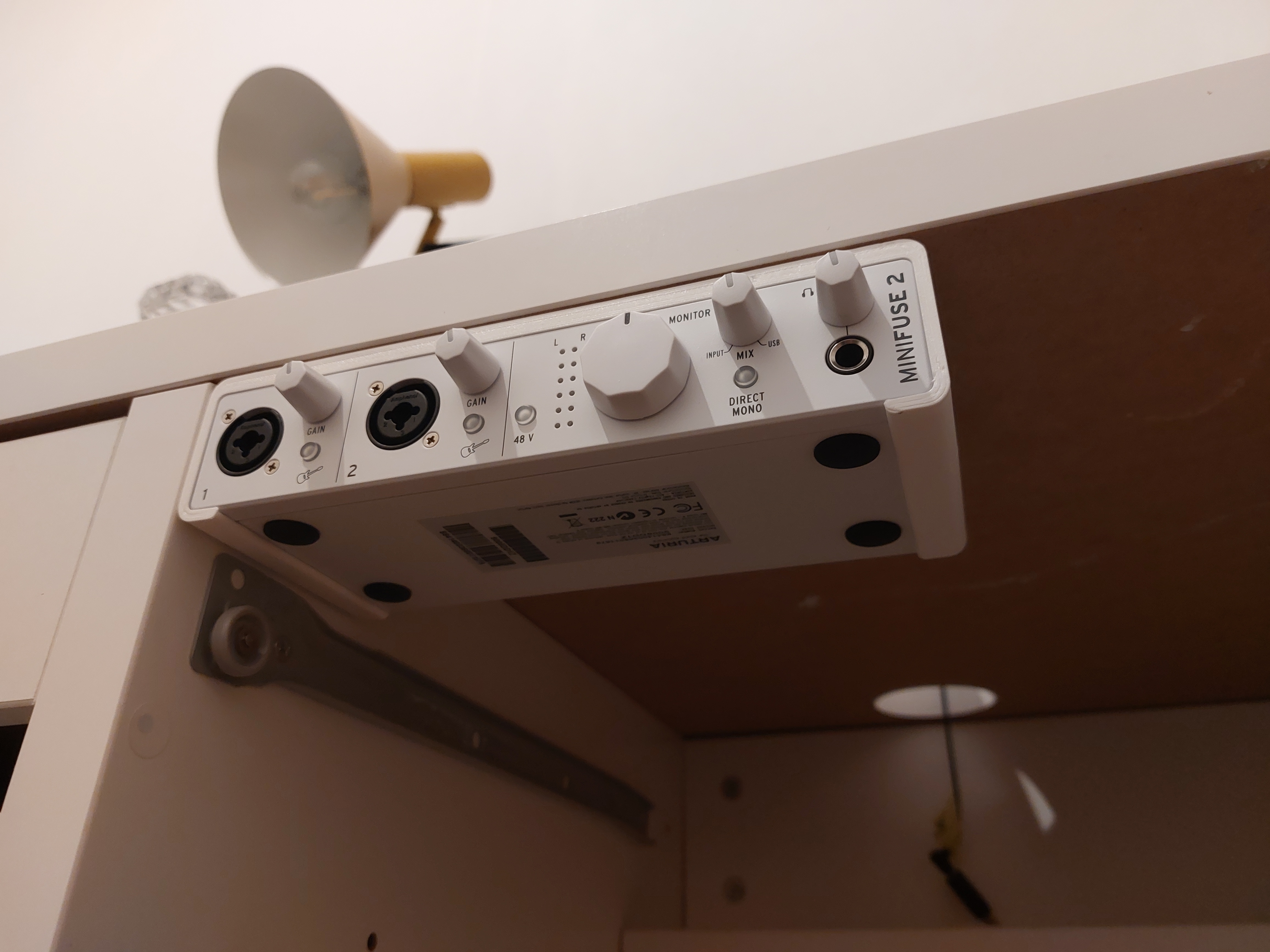 Under desk mount for Arturia Minifuse 2
