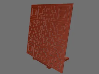 Rickroll QR code (with stand) by Joshua Keunecke Download free STL