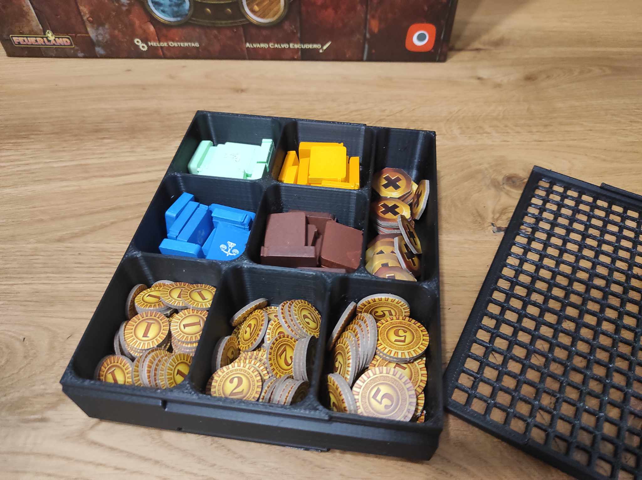 Age of Innovation + wooden books Board Game Insert / Organizer by