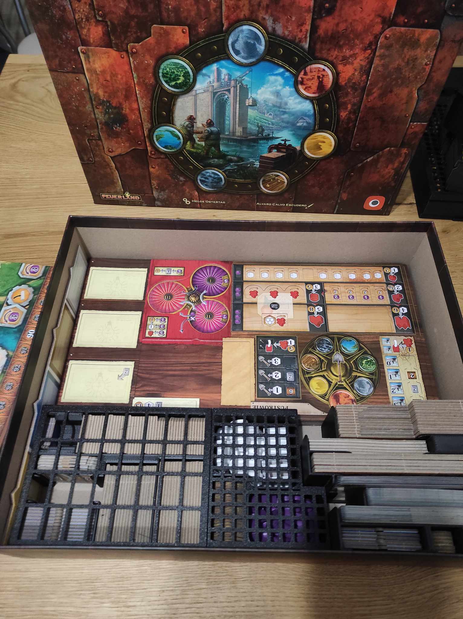Age of Innovation + wooden books Board Game Insert / Organizer by