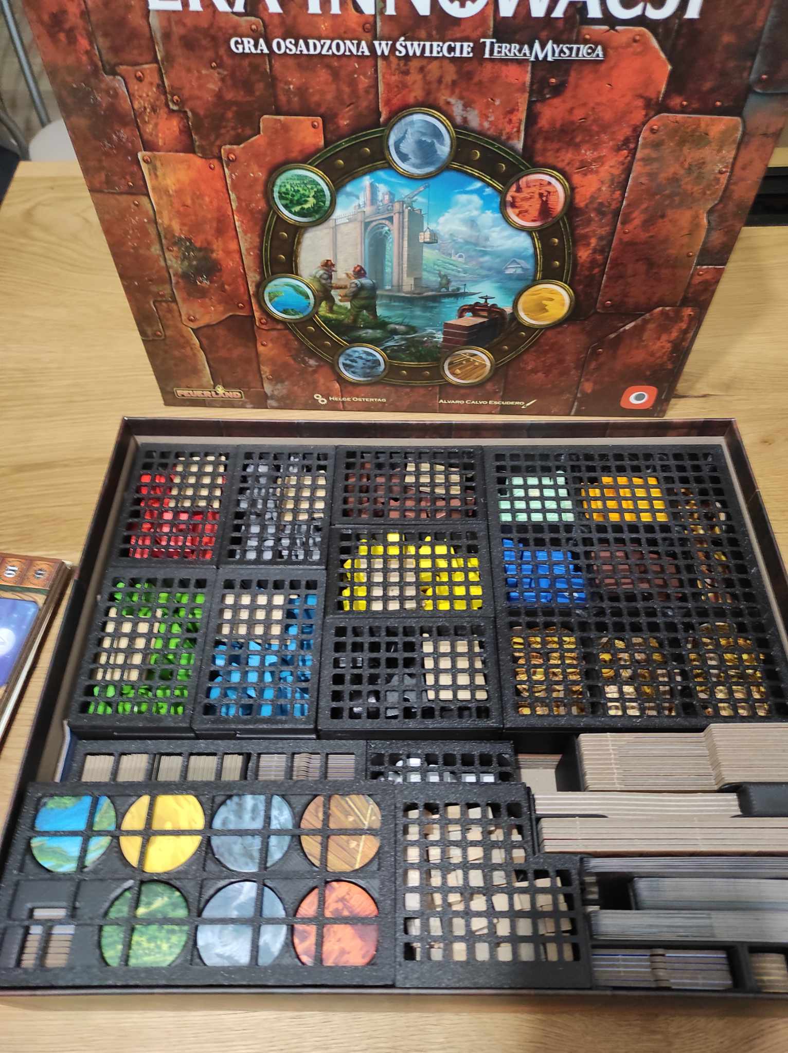 Age of Innovation + wooden books Board Game Insert / Organizer by