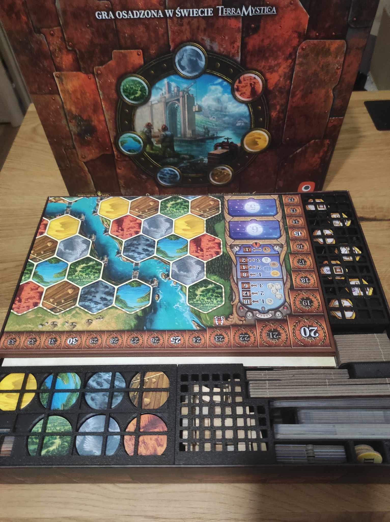 Age of Innovation + wooden books Board Game Insert / Organizer by
