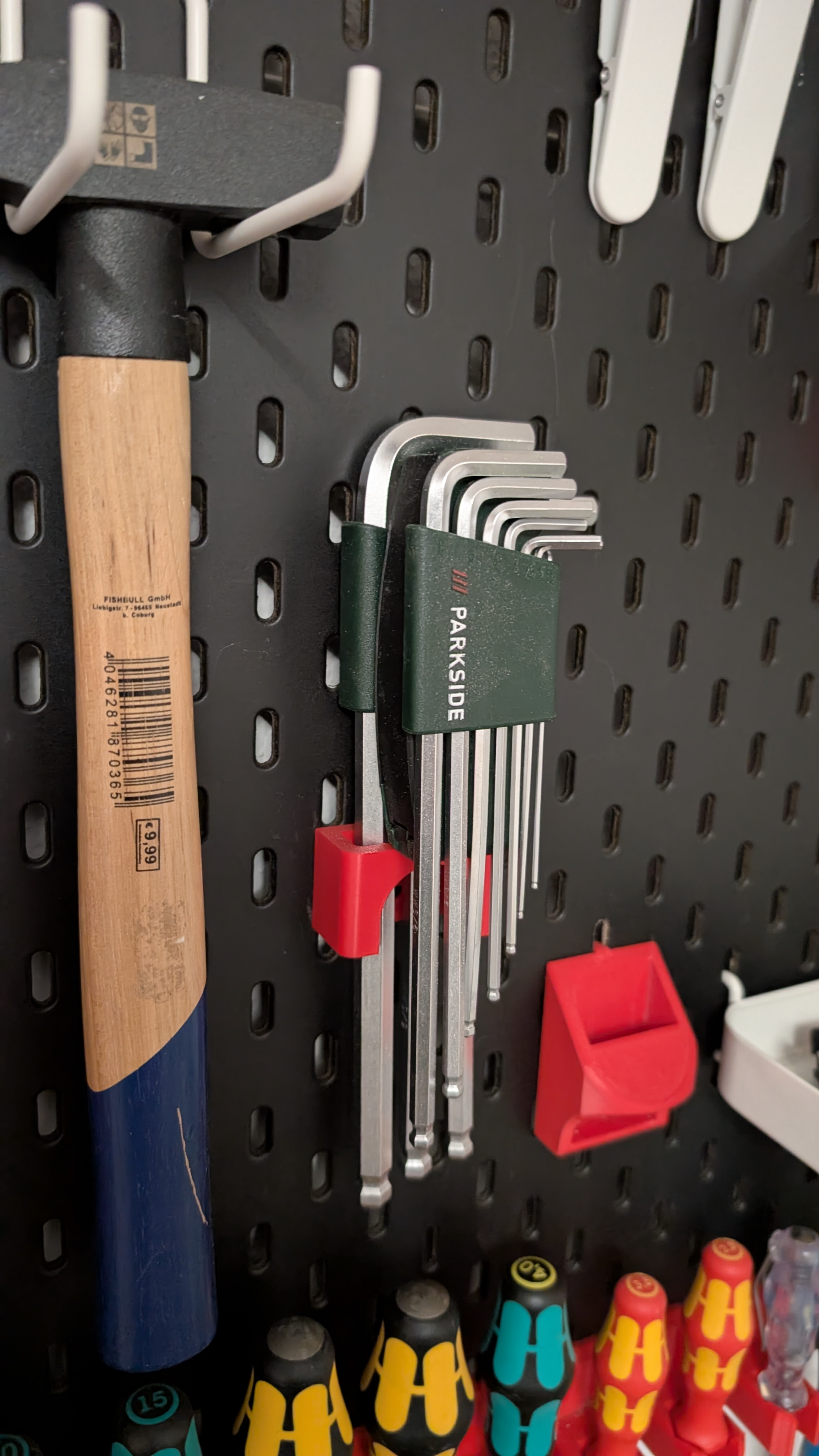 Parkside hex/Allen key holder for Ikea Skadis with T-Clip