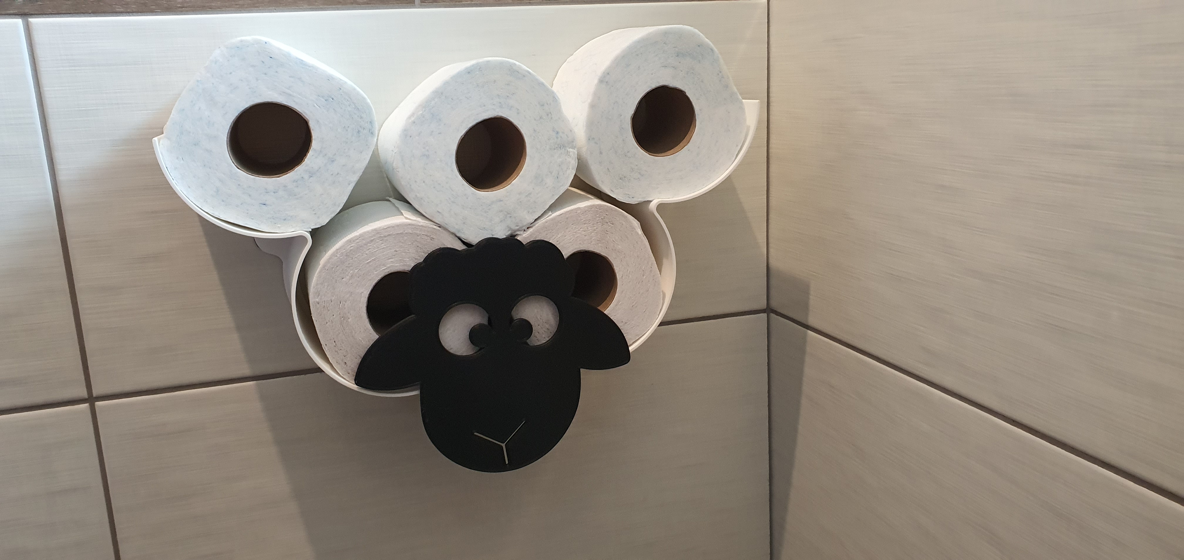 Sheep Toilet Paper Holder double tape hold by kamiliak Download