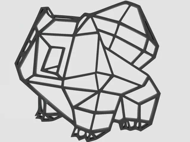 Low-Poly Bulbasaur Art
