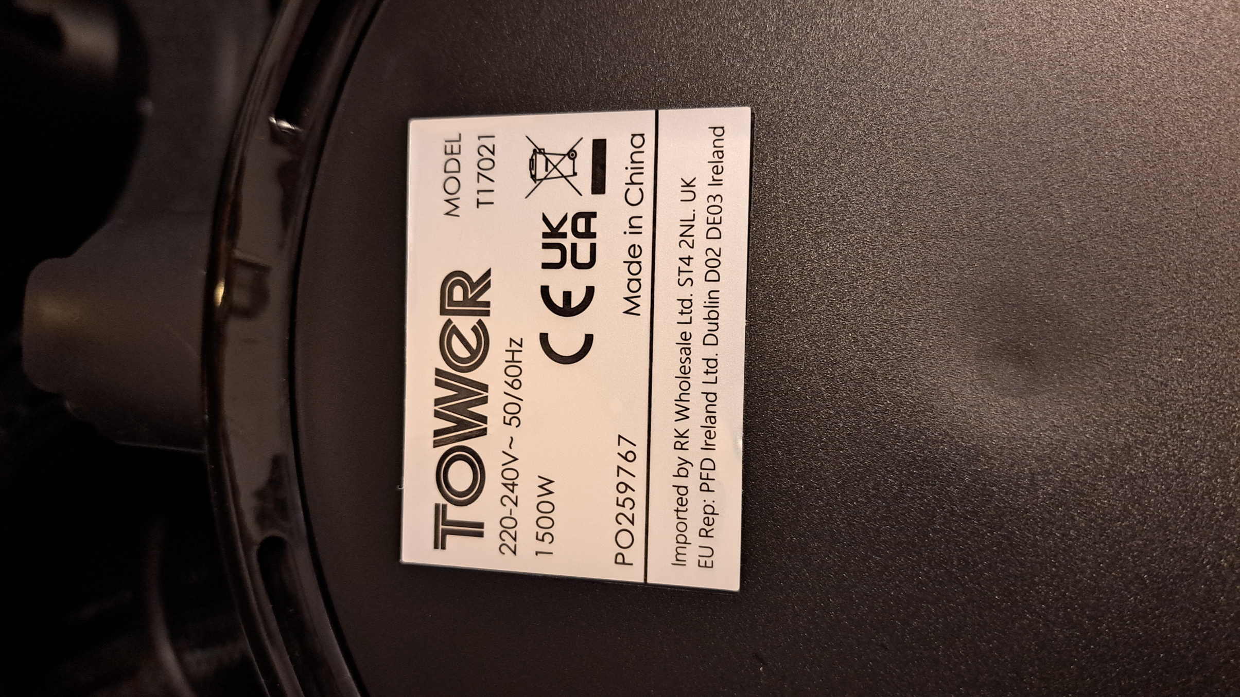 Replacement Timer Knob for TOWER (Model T17021) Air Fryer by Seraaron