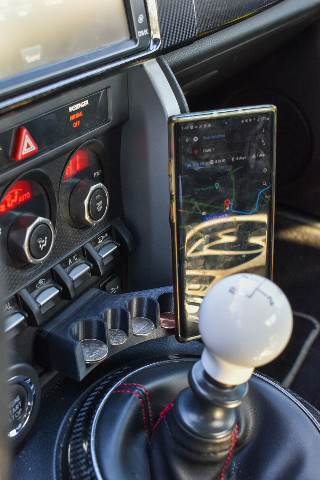 Phone mount for BRZ, GT86, FRS