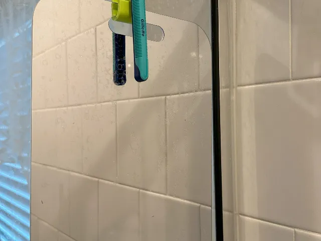 Shower Mirror and Razor Hanger
