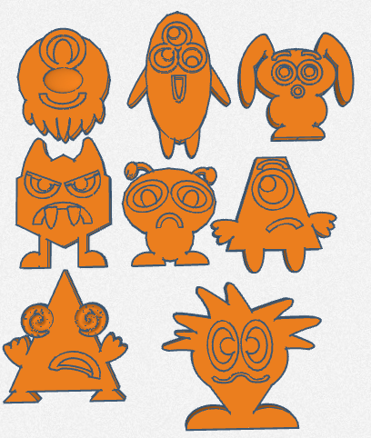 Emotion monsteres for play therapy
