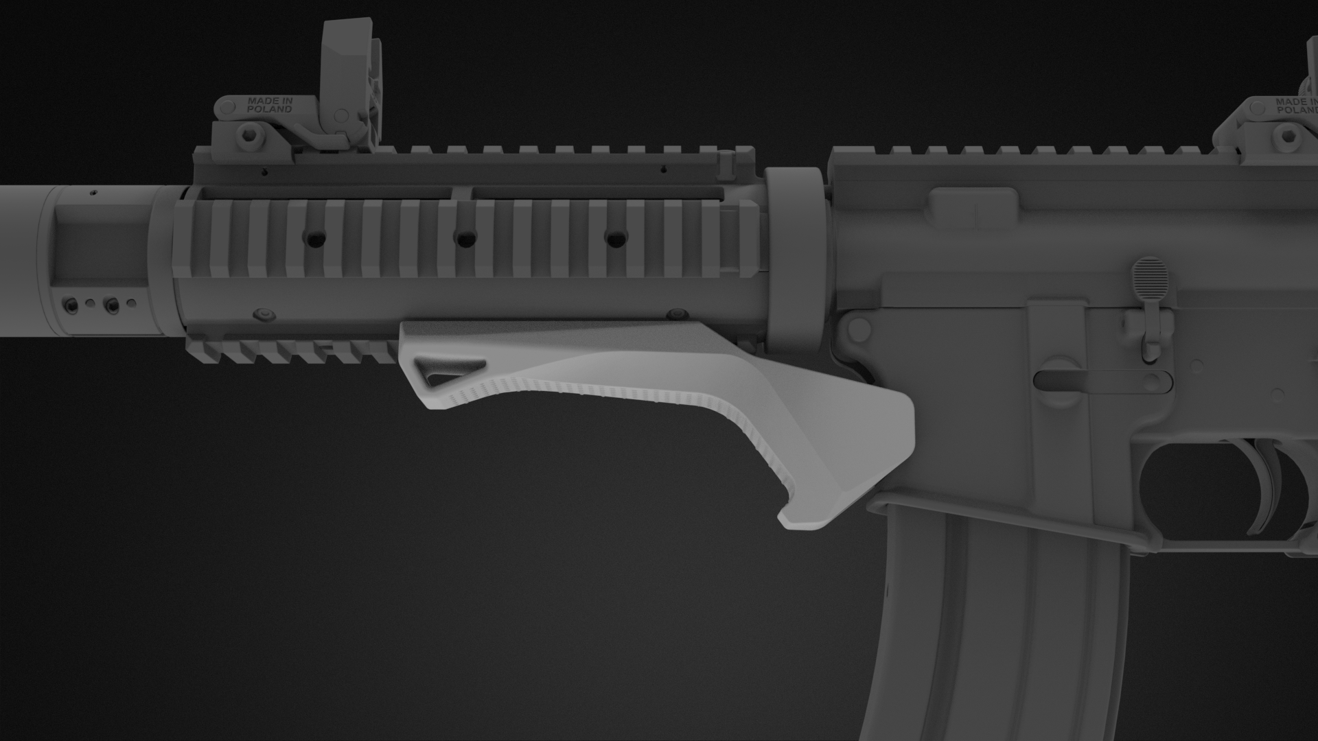 AR/M4 Angled Grip by Polymera Download free STL model