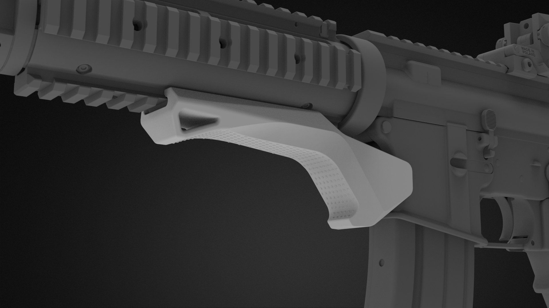 AR/M4 Angled Grip by Polymera Download free STL model