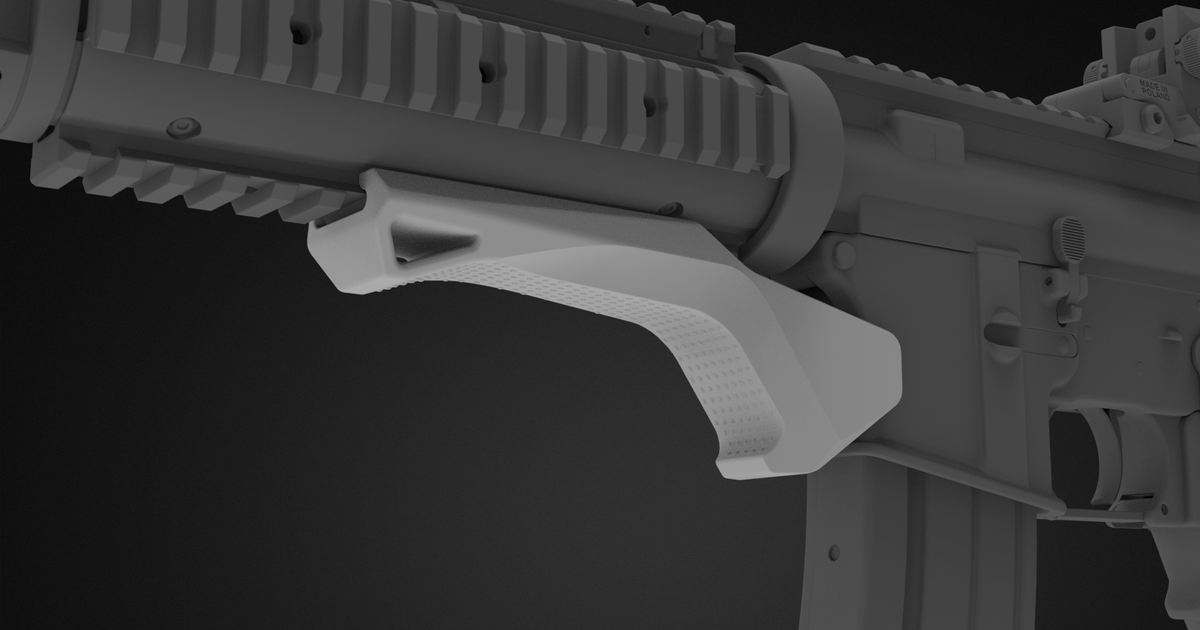 AR/M4 Angled Grip by Polymera Download free STL model