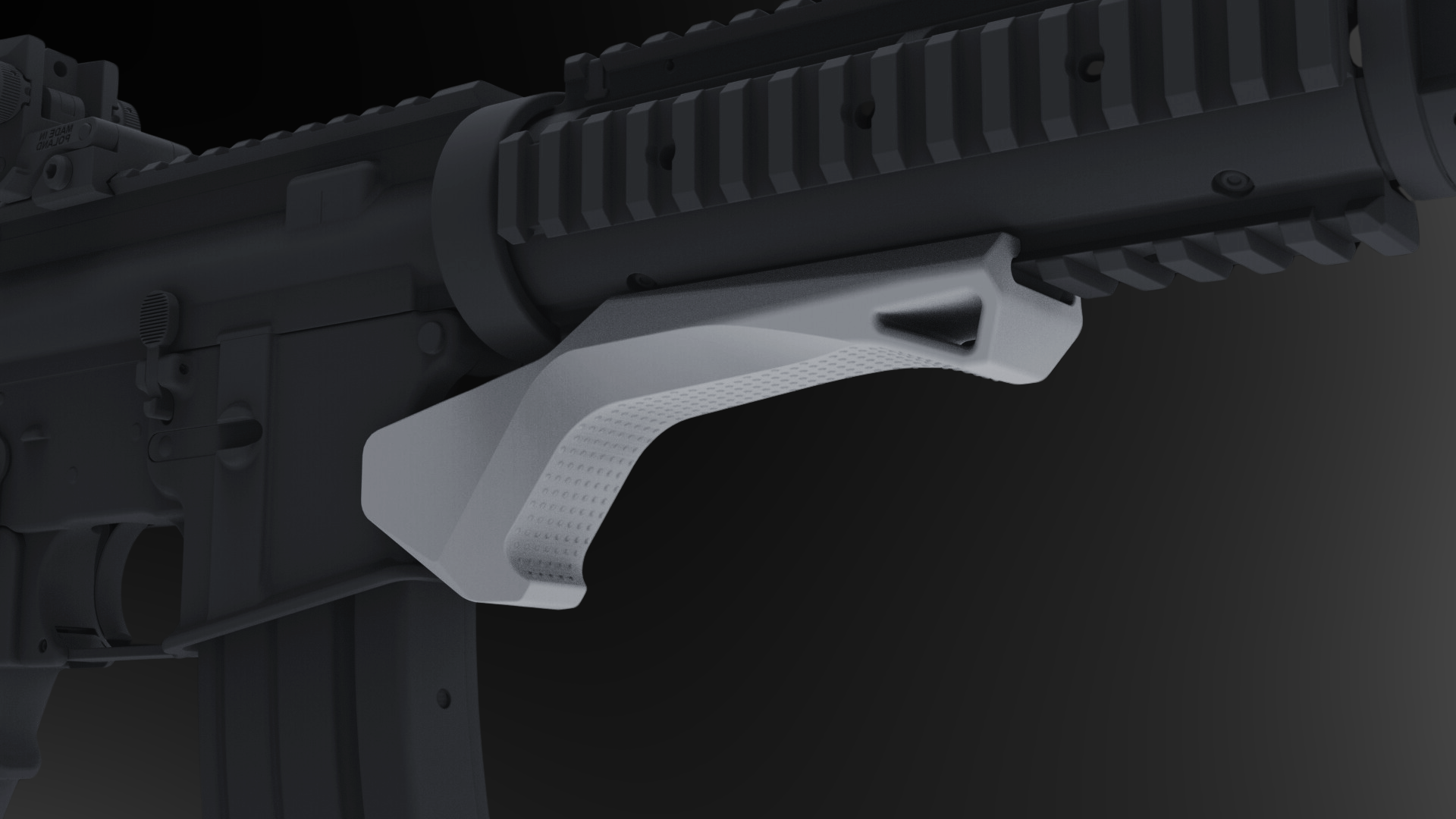 AR/M4 Angled Grip por Polymera | Descargar modelo STL gratuito ...