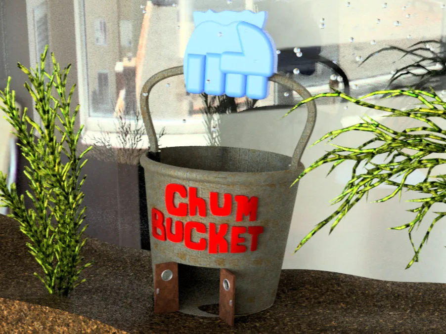 SpongeBob Plankton's Chum Bucket for Aquarium by HugoWhite, Download  free STL model