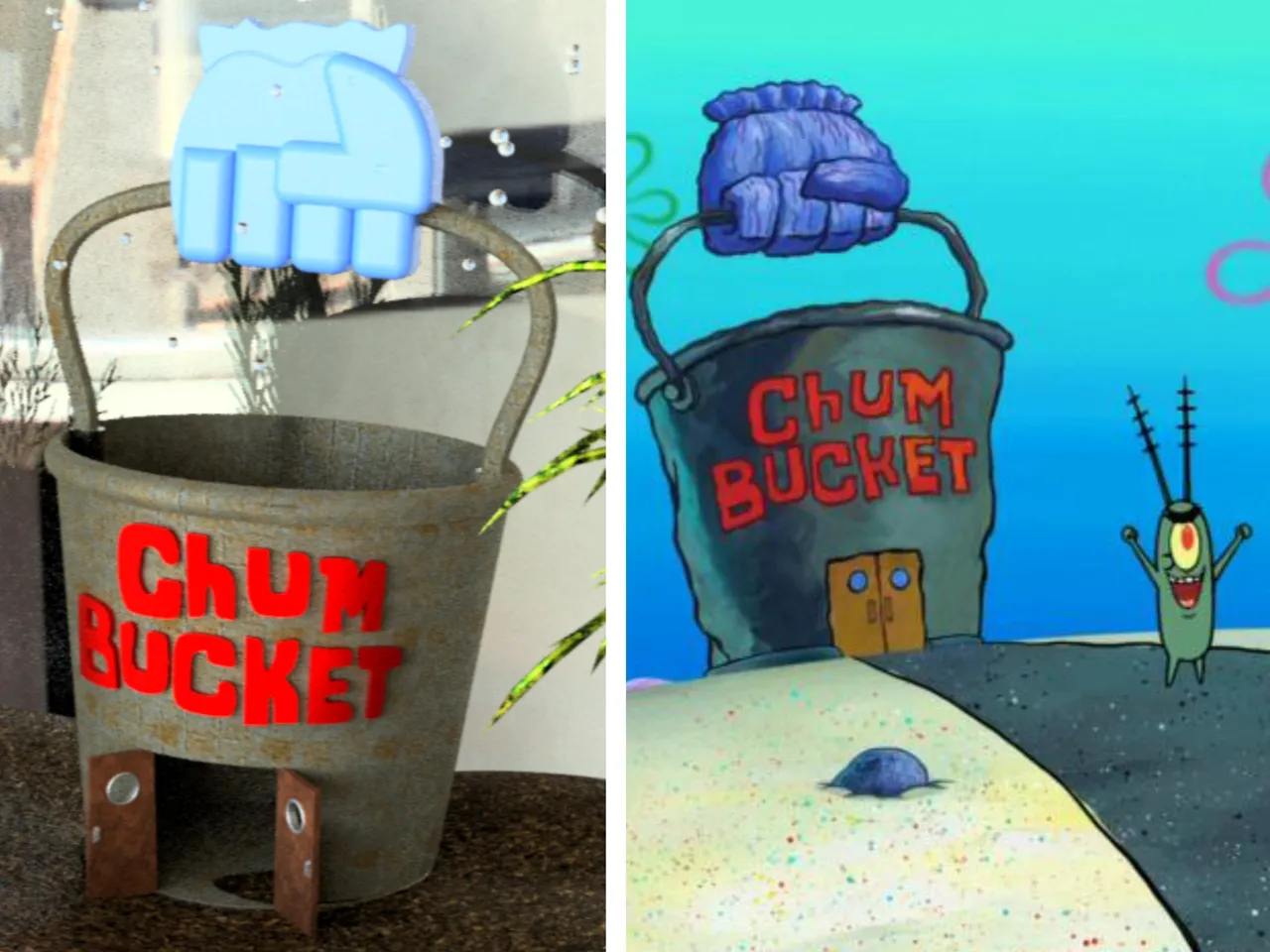 SpongeBob Plankton's Chum Bucket for Aquarium by HugoWhite