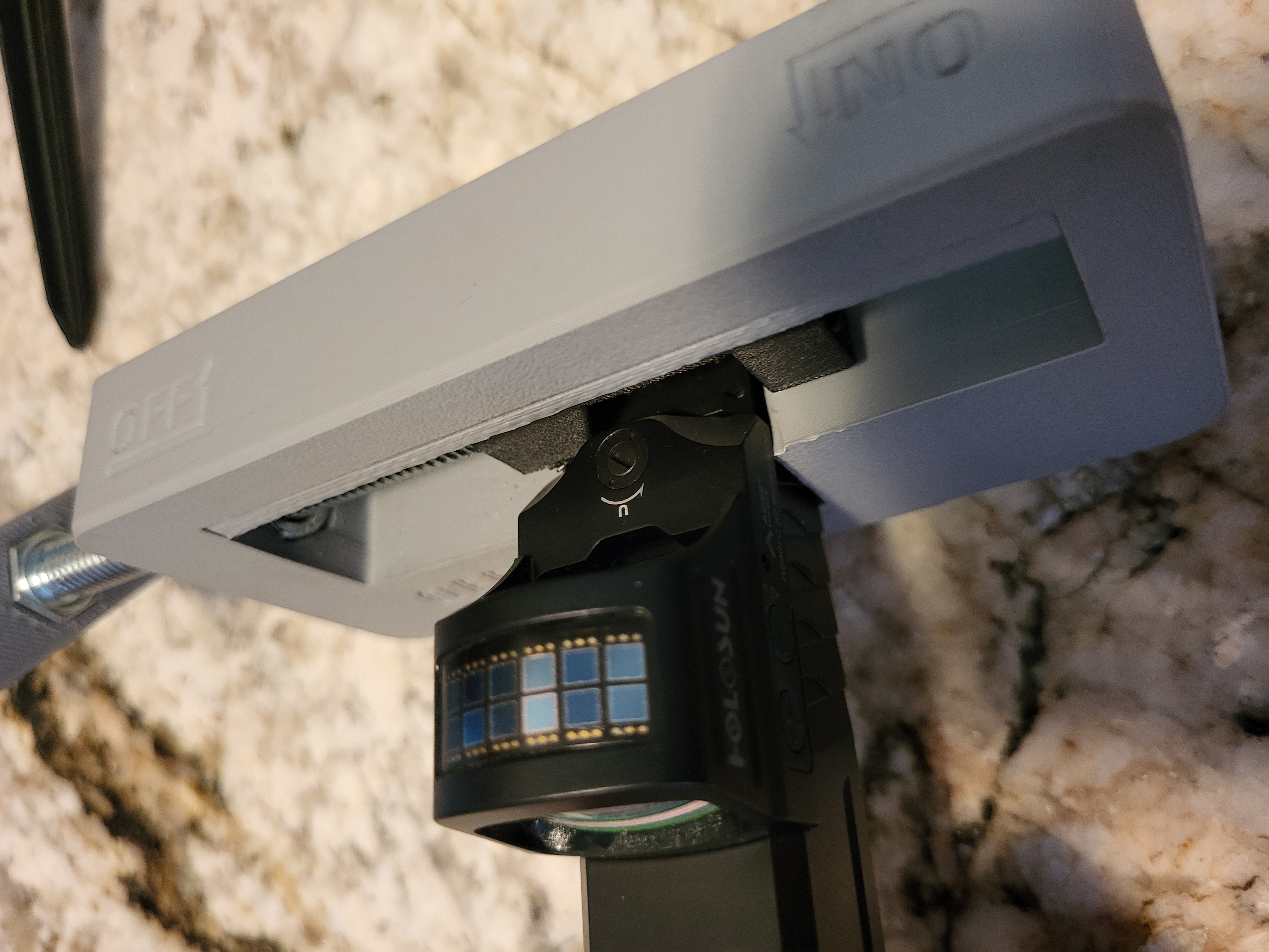 Shaved Slider for rear sights with red dot installed