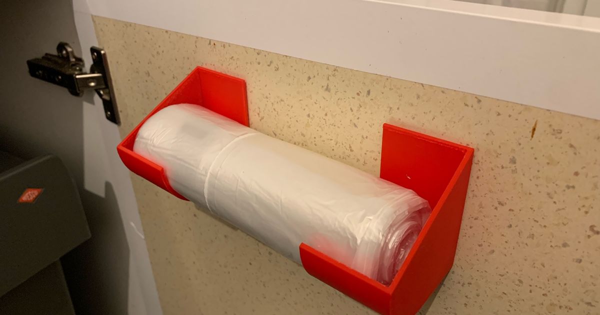 Trash Bag Roll Holder by tobijkl Download free STL model