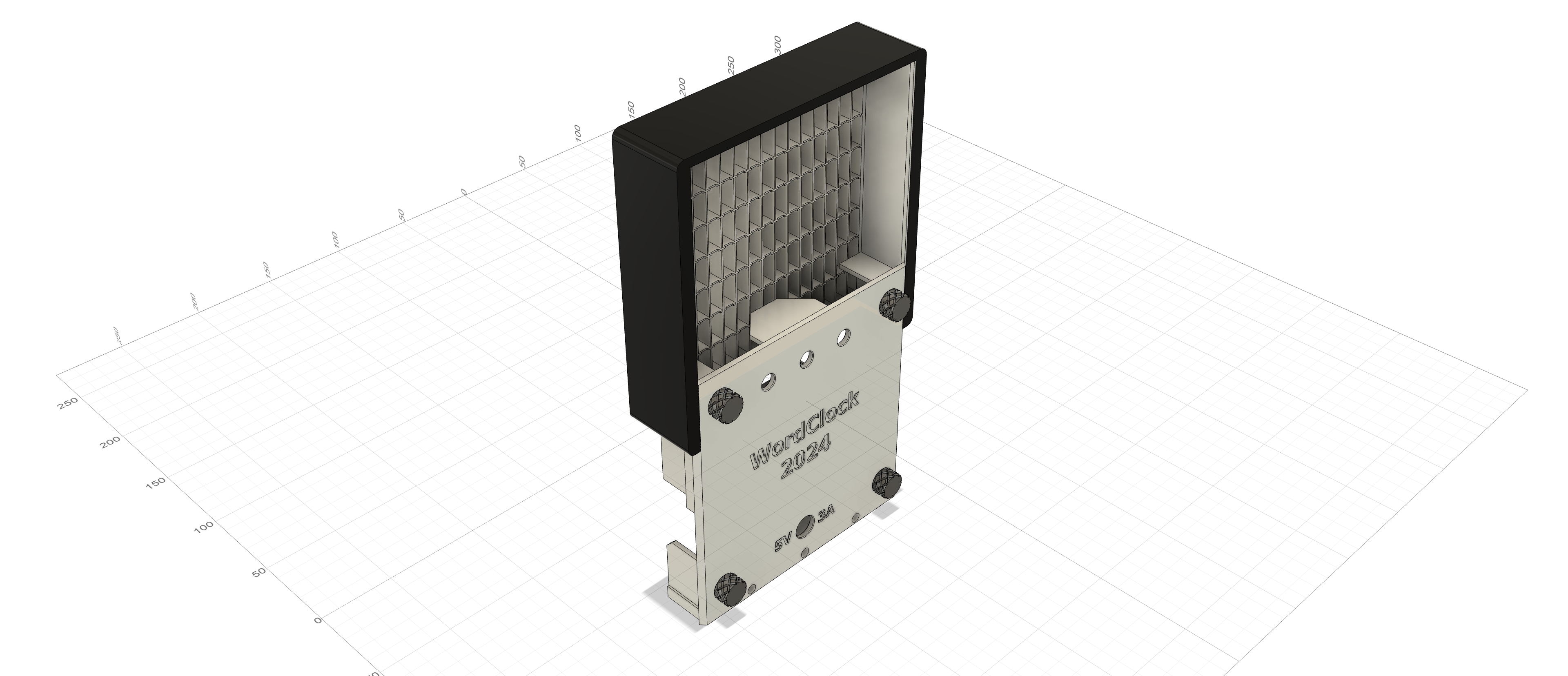 WordClock 16x8 2024 By AWSW Download Free STL Model Printables Com   2024 4 