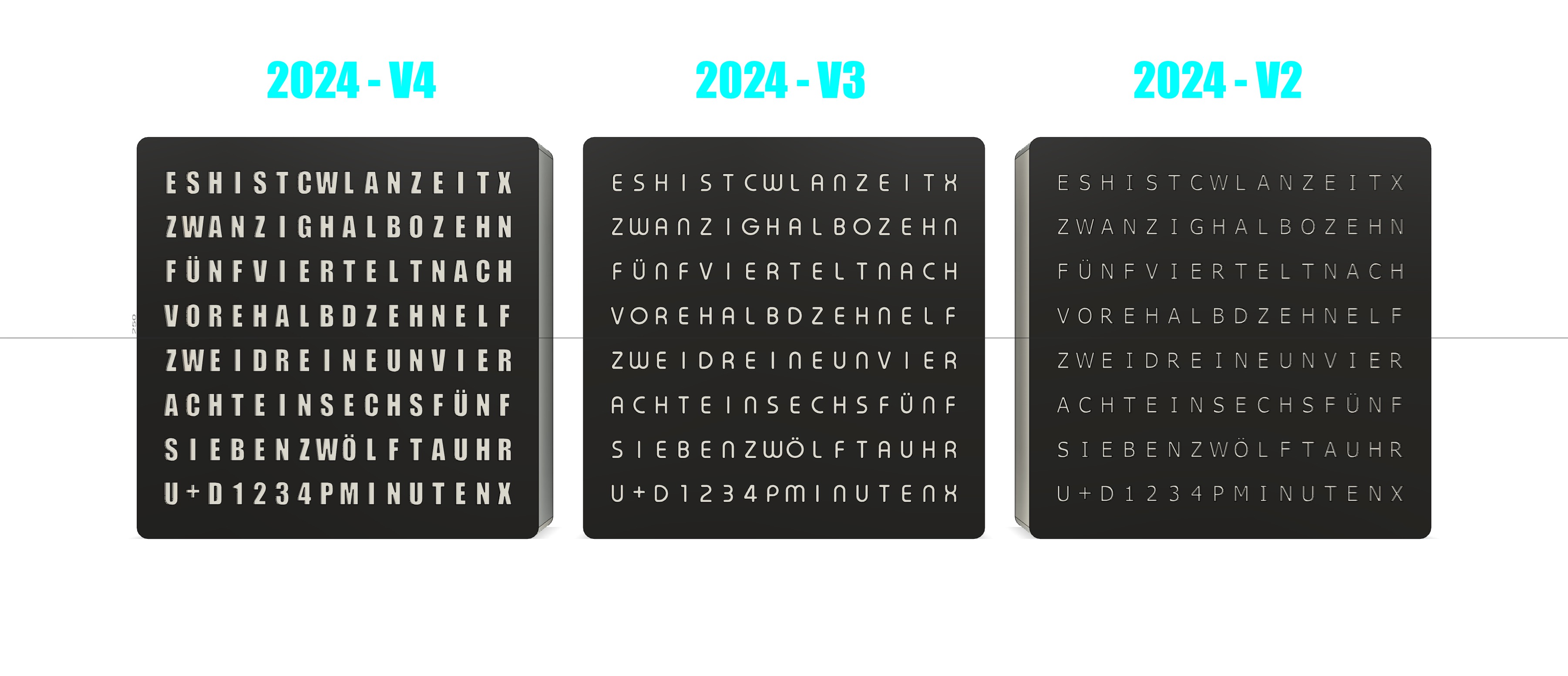 WordClock 16x8 2024 By AWSW Download Free STL Model Printables Com   2024 0 