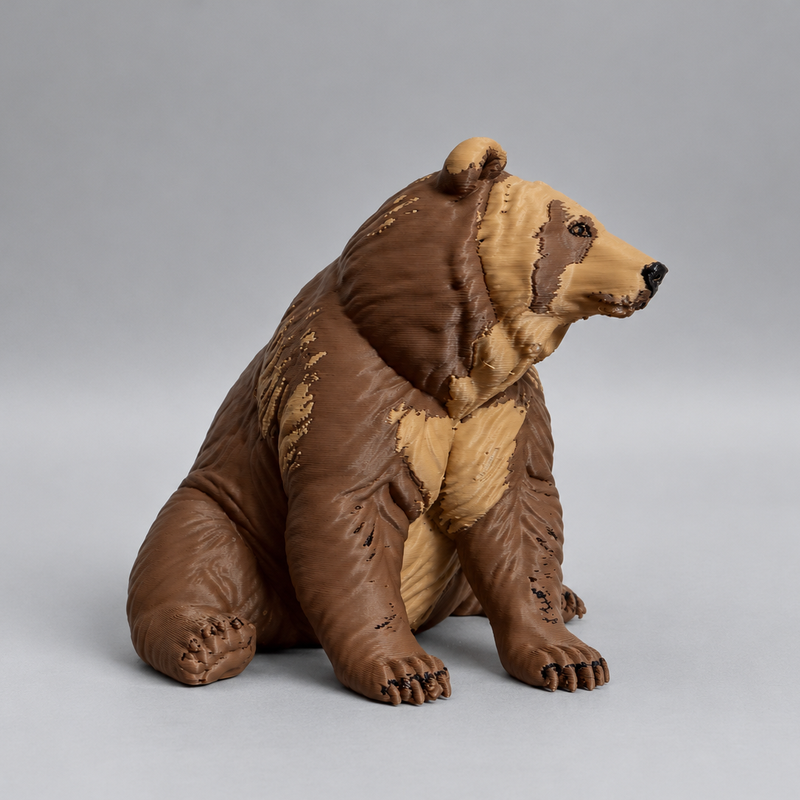 Realistic Brown Bear Wildlife Figurine by 3D4pets | Download free STL ...